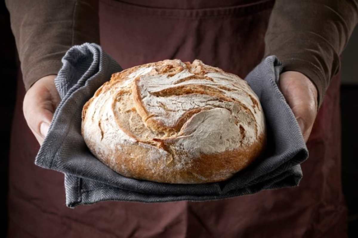Pane croccante appena sfornato 