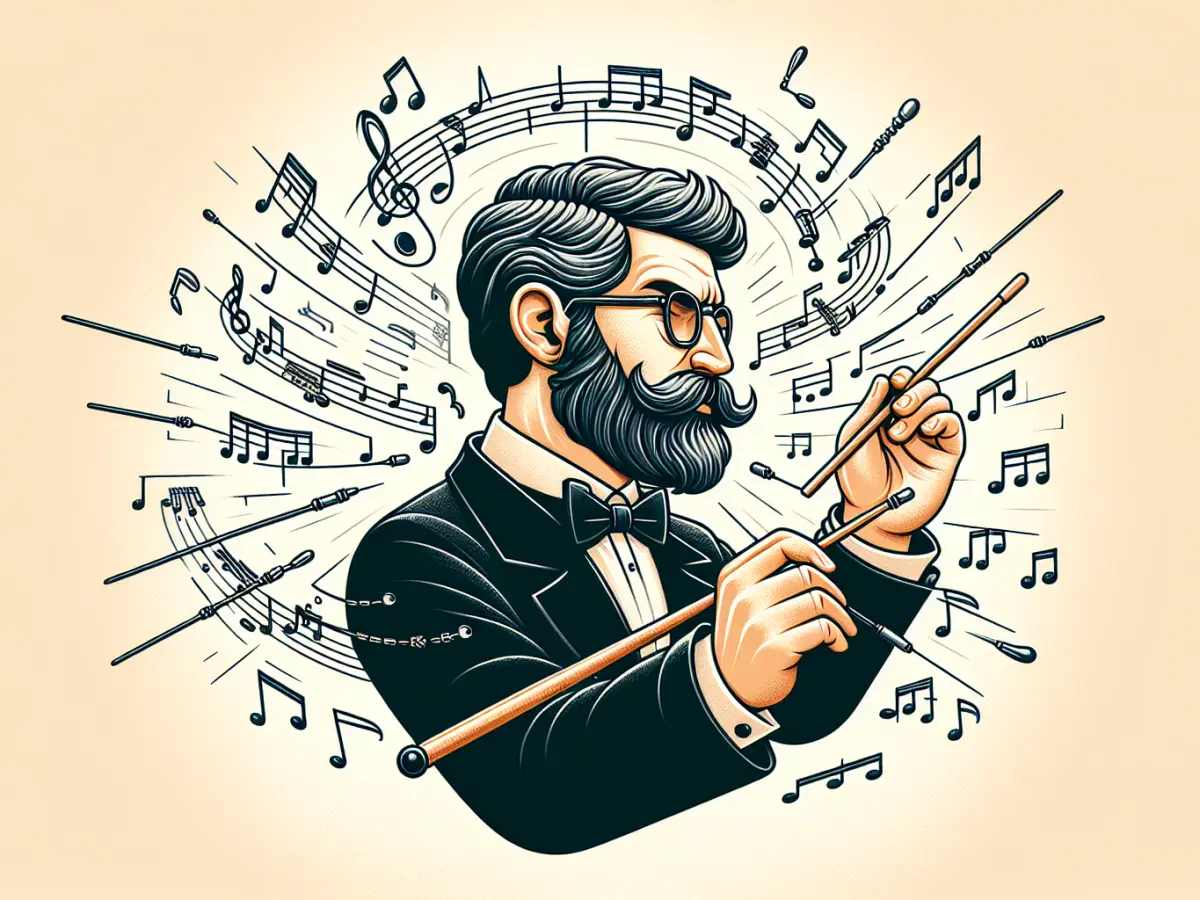rappresentazione di un maestro d'orchestra