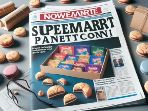 pagina di giornale su cui si parla dei panettoni in vendita al supermercato