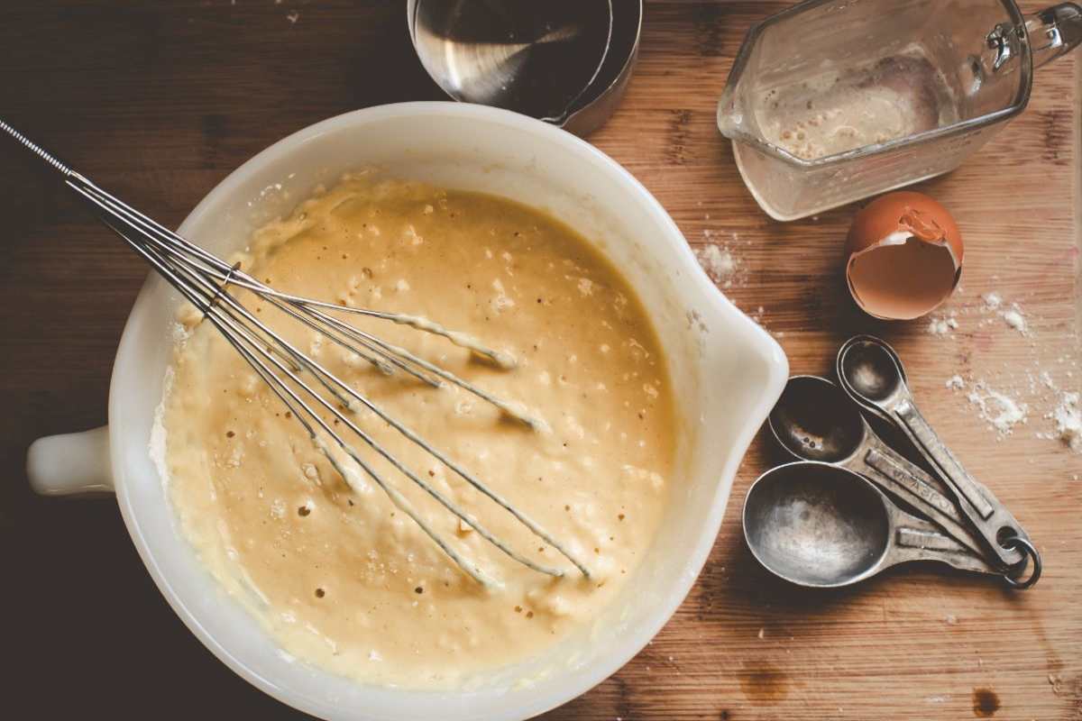 pastella per fritti in preparazione