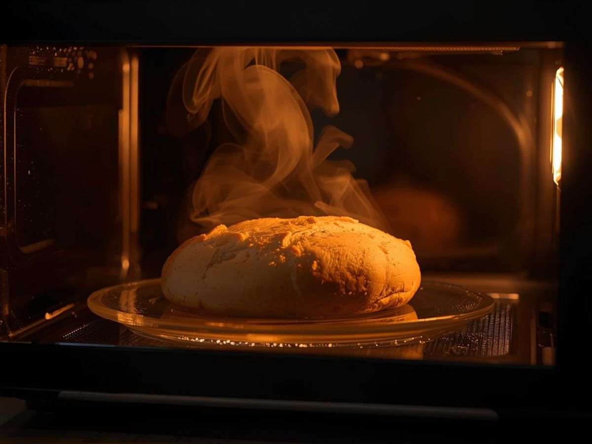 Scaldare pane nel microonde 